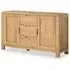 Thurlestone Curved 2 Door Sideboard - Natural Grain, Oak