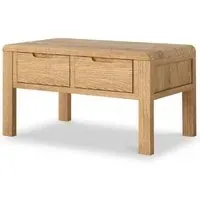 Thurlestone Curved 2 Drawer Coffee Table - Natural, Oak