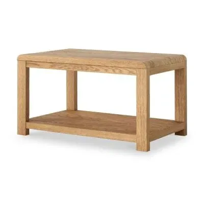 Thurlestone Curved Coffee Table - Natural Grain, Oak image