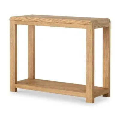 Thurlestone Curved Console Table - Natural Grain, Oak image