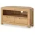 Thurlestone Curved Corner TV Unit with Storage - Natural, Oak