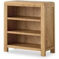 Thurlestone Curved Low Bookcase - Natural Grain, Oak