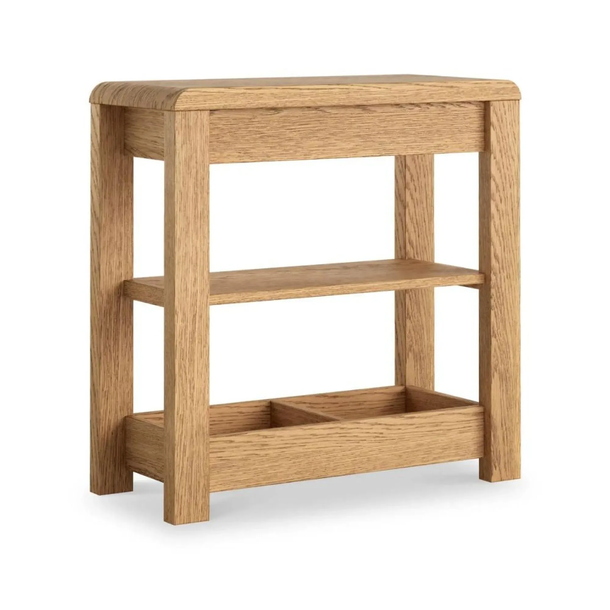 Thurlestone Curved Sofa Side Table - Natural Grain, Oak