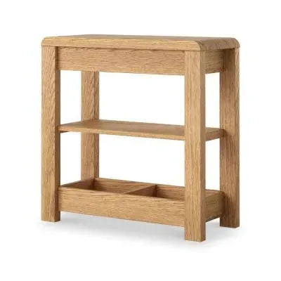 Thurlestone Curved Sofa Side Table - Natural Grain, Oak image