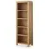 Thurlestone Curved Tall Bookcase - Natural Grain, Oak