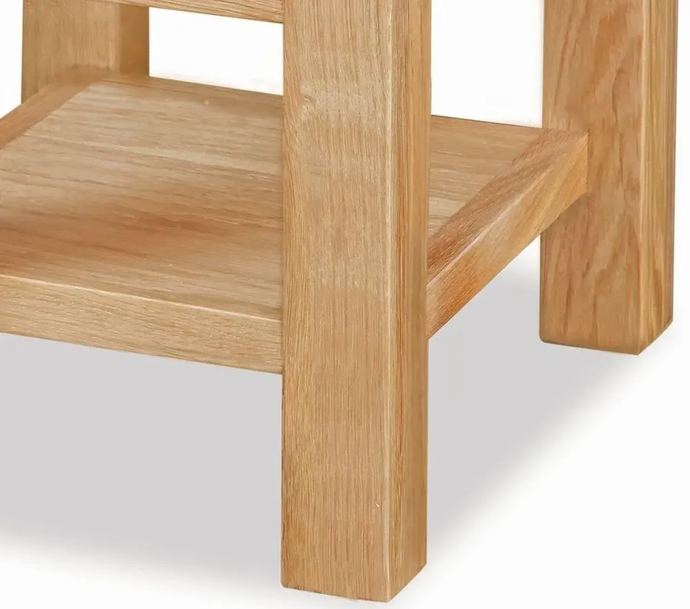 Trinity 1 Drawer Lamp Table - Natural, Oak