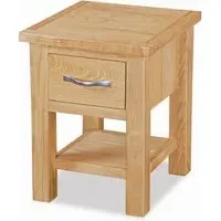 Trinity 1 Drawer Lamp Table - Natural, Oak