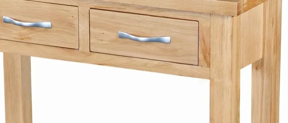 Trinity Console Table with Storage - Natural, Oak