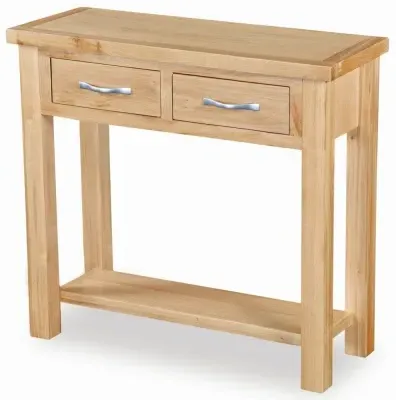 Trinity Console Table with Storage - Natural, Oak