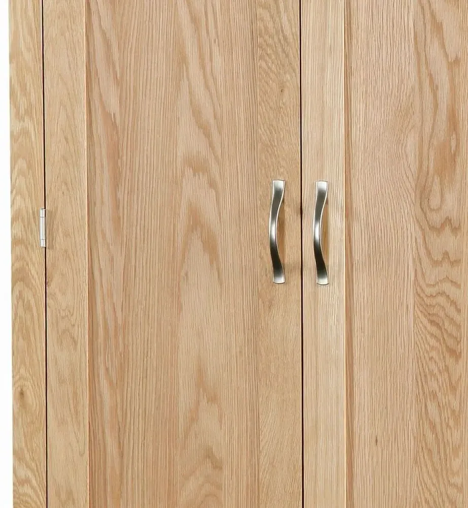 Trinity Double Wardrobe with Drawer - Natural, Oak