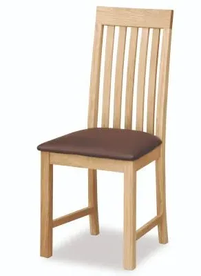 Trinity Slatted Back Dining Chairs - Natural, Oak