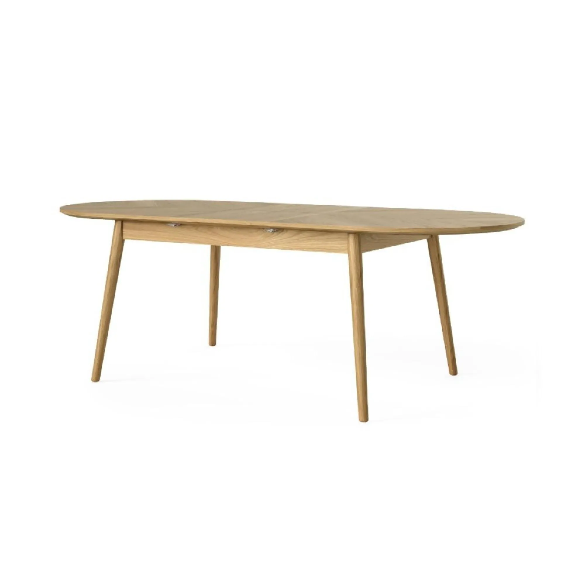 Valencia 6-8 Seater Oval Extending Dining Table - Oak Herringbone