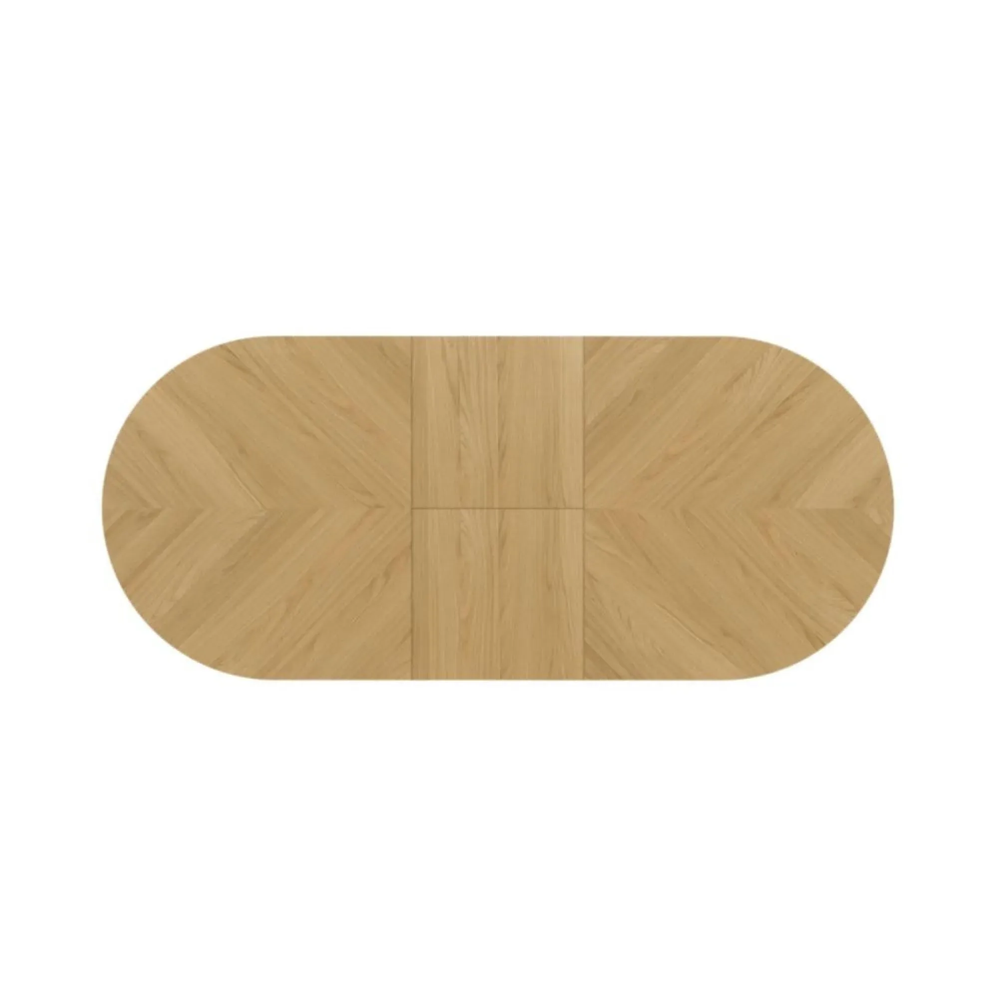 Valencia 6-8 Seater Oval Extending Dining Table - Oak Herringbone