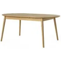 Valencia 6-8 Seater Oval Extending Dining Table - Oak Herringbone