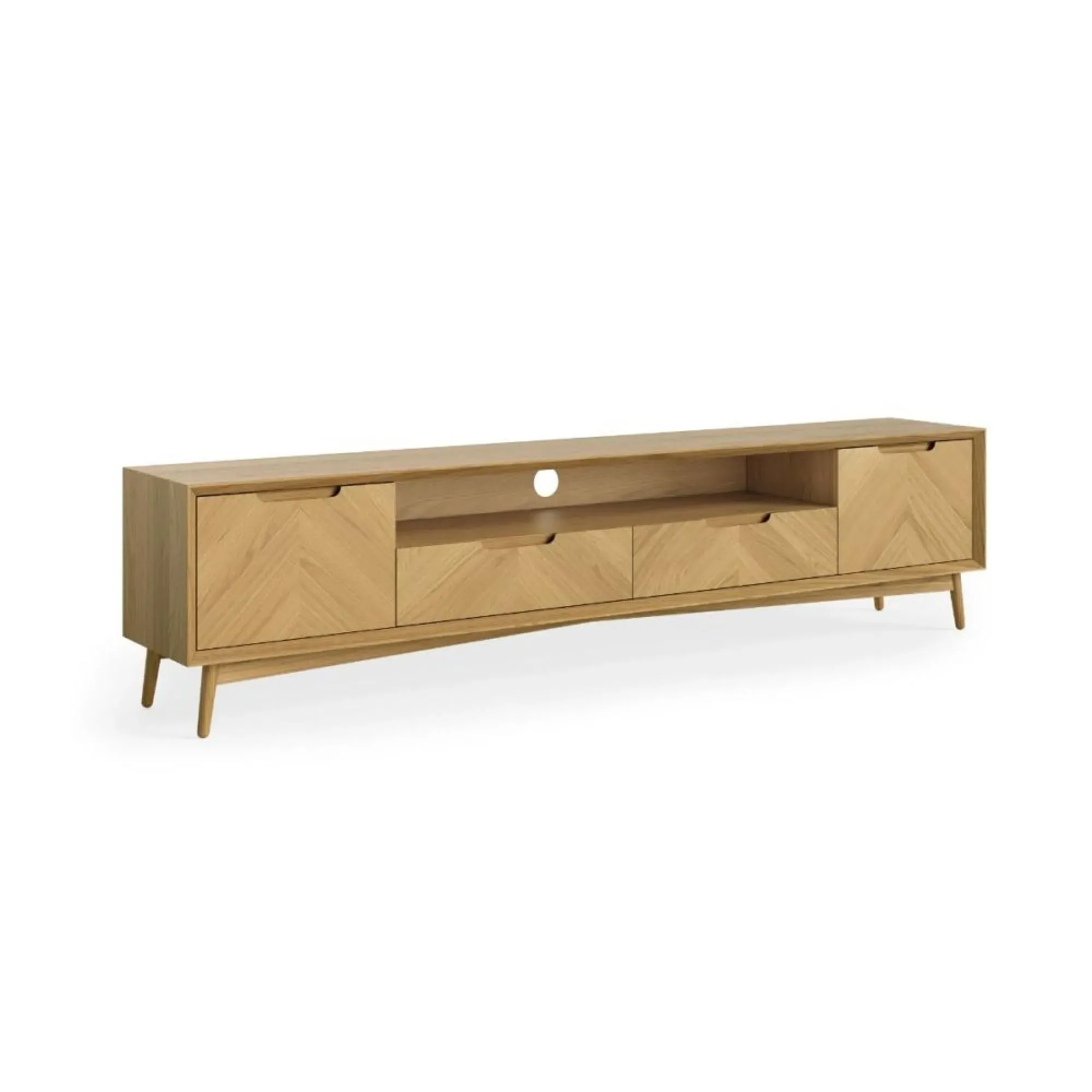 Valencia Extra Large TV Unit with Storage - Natural, Oak