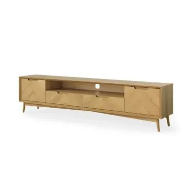 Valencia Extra Large TV Unit with Storage - Natural, Oak