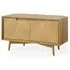 Valencia Herringbone Corner TV Unit with Storage - Natural, Oak