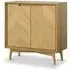 Valencia Oak Herringbone 2 Door Hall Cabinet - Natural
