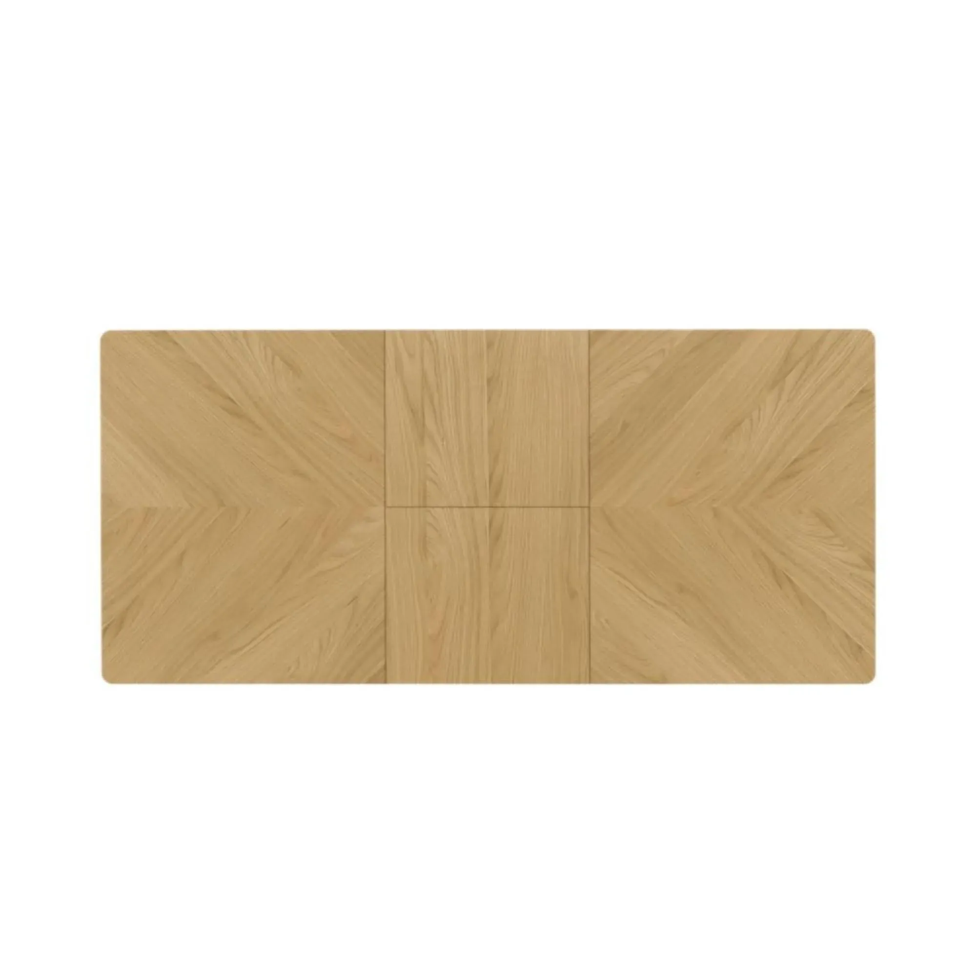 Valencia Oak Herringbone 4-6 Seater Extendable Dining Table - Natural