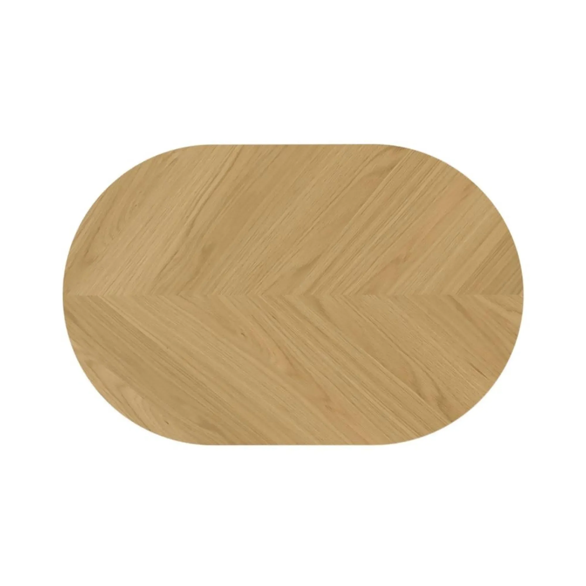 Valencia Oak Herringbone Oval Dining Table - Natural