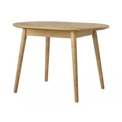 Valencia Oak Herringbone Oval Dining Table - Natural image