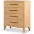 Viento 4 Drawer Chest - Waxed, Oak
