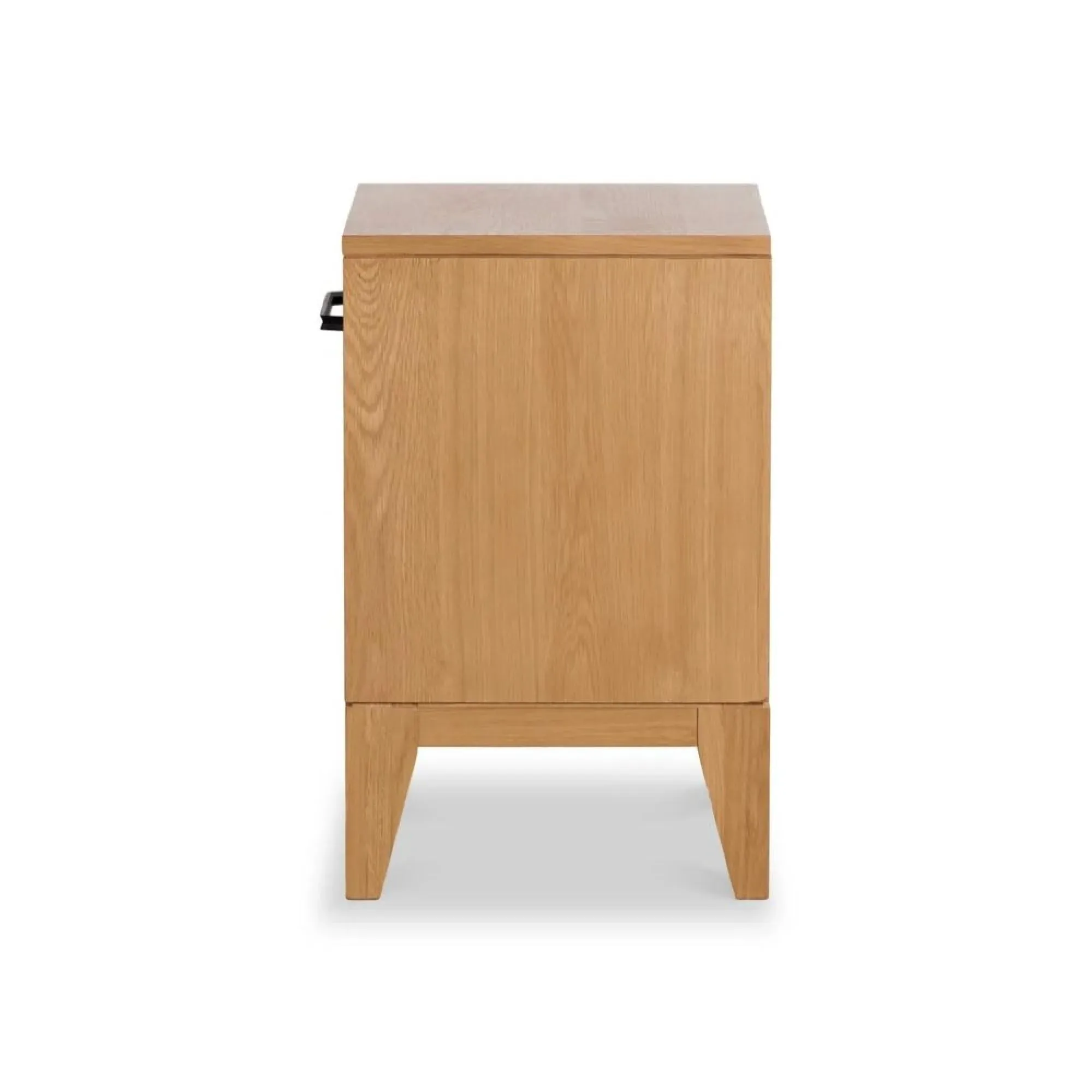 Viento Oak 1 Drawer Bedside Cabinet - Waxed