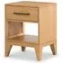 Viento Oak 1 Drawer Bedside Cabinet - Waxed