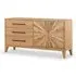 Viento Oak 2 Door Sunburst Large Sideboard - Waxed