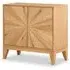 Viento Oak 2 Door Sunburst Small Sideboard - Waxed