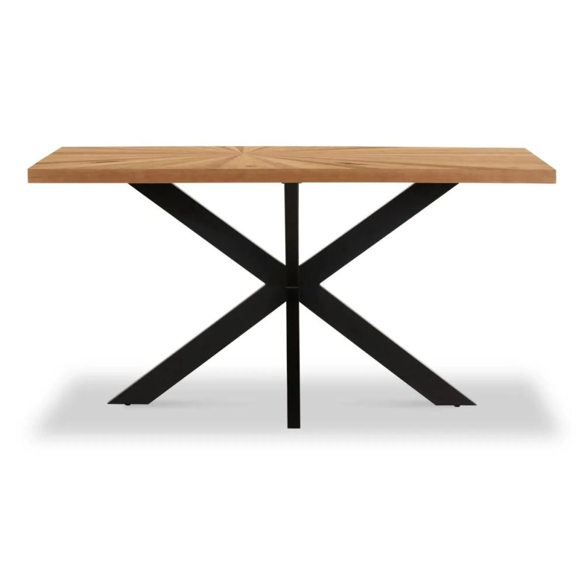 Viento Oak 6-Seater Sunburst Dining Table - Waxed Oak