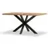 Viento Oak 6-Seater Sunburst Dining Table - Waxed Oak