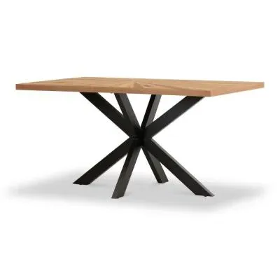 Viento Oak 6-Seater Sunburst Dining Table - Waxed Oak image