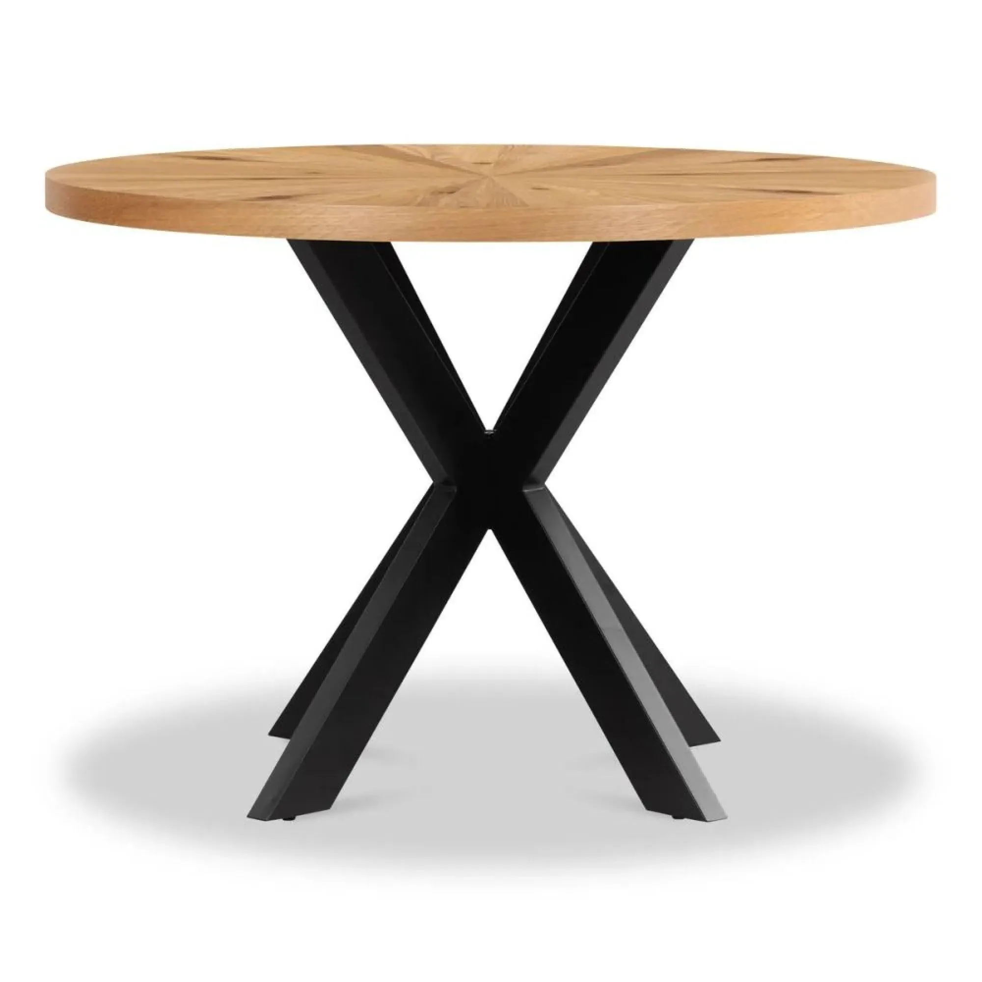 Viento Round Dining Table with Spider Legs - Waxed, Oak