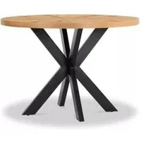 Viento Round Dining Table with Spider Legs - Waxed, Oak