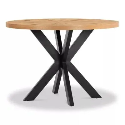 Viento Round Dining Table with Spider Legs - Waxed, Oak image