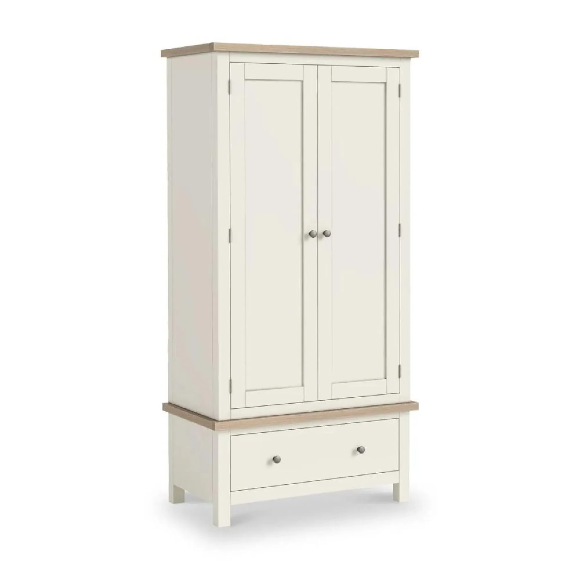 White 2 Door Gents Wardrobe - Coconut White