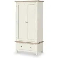 White 2 Door Gents Wardrobe - Coconut White