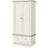 White 2 Door Gents Wardrobe - Coconut White