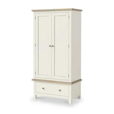 White 2 Door Gents Wardrobe - Coconut White