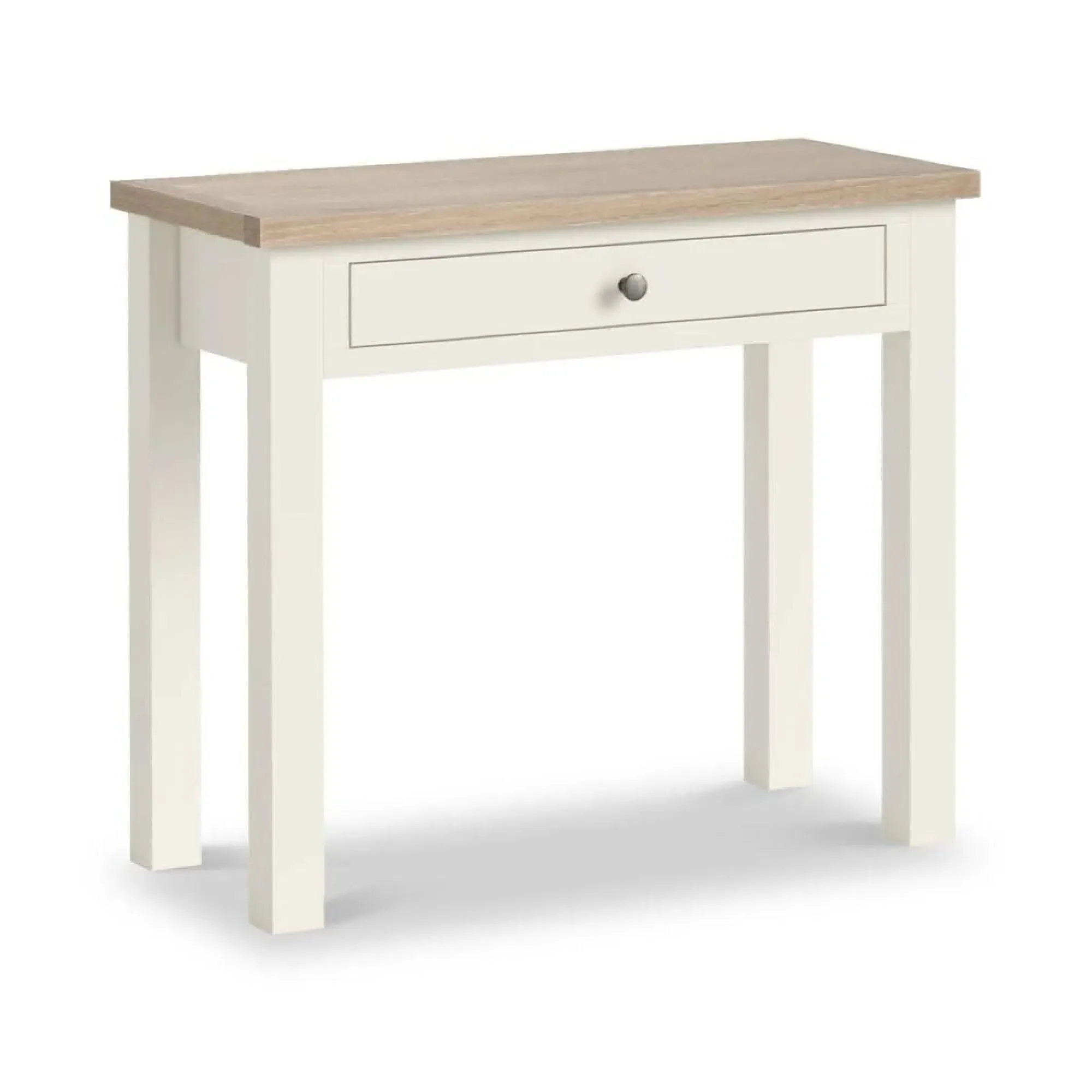 White Painted 1 Drawer Desk - Coconut White