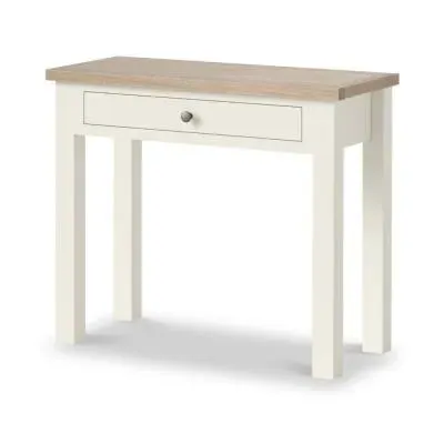 White Painted 1 Drawer Desk - Coconut White
