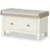 White Painted 1 Drawer Hallway Bench - Coconut White
