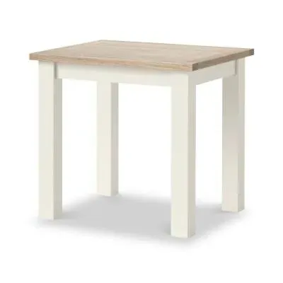 White Painted 2-Seater Bistro Dining Table - Coconut White