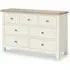 White Painted 3+4 Drawer Wide Chest - Coconut White