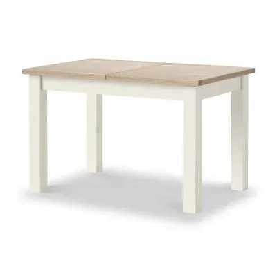 White Painted 4-6 Seater Extendable Dining Table - Coconut White