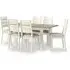 White Painted 4-6 Seater Extending Dining Set - Coconut White