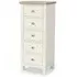 White Painted 5 Drawer Tall Chest - Coconut White