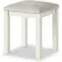 White Painted Dressing Padded Stool - Coconut White