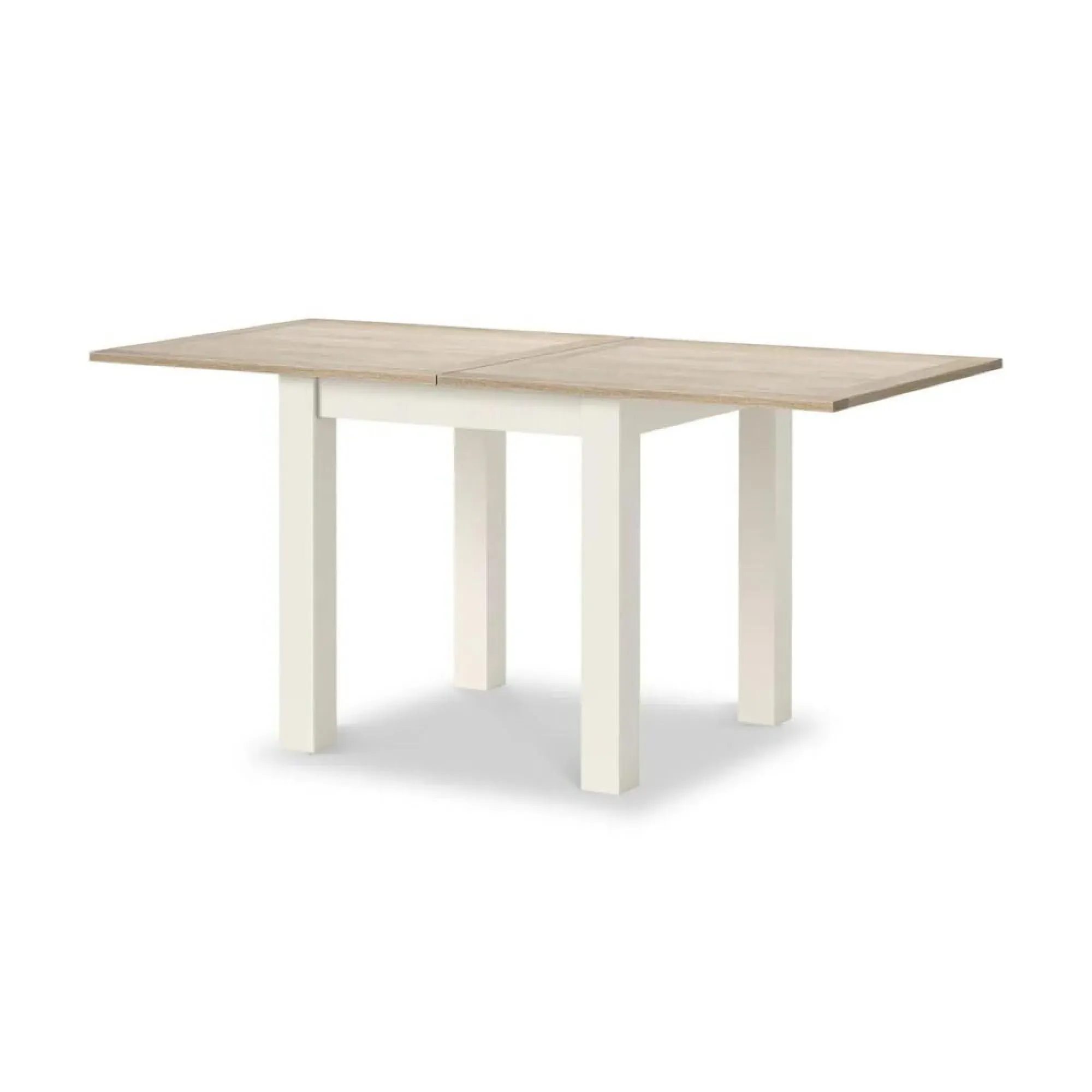 White Painted Flip Top Dining Table - Coconut White